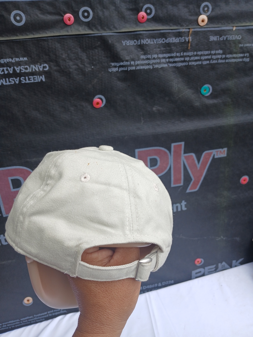Beige Embroidered Logo Baseball Cap - Picture 4 of 8